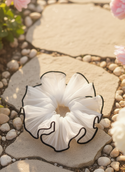 Dreamy Organza Volume Hair Tie (Coquette Style) pack of 2