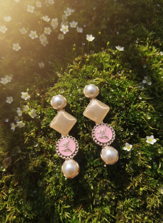 Pave Halo Square Crystal Drop clip - set of 3