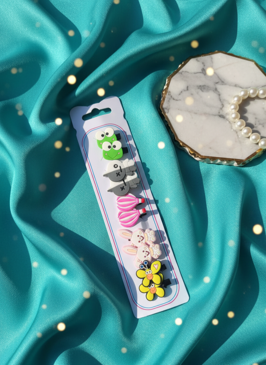 Cute Cartoon Snap Hair Clips Set - Random peace (pack of 1)