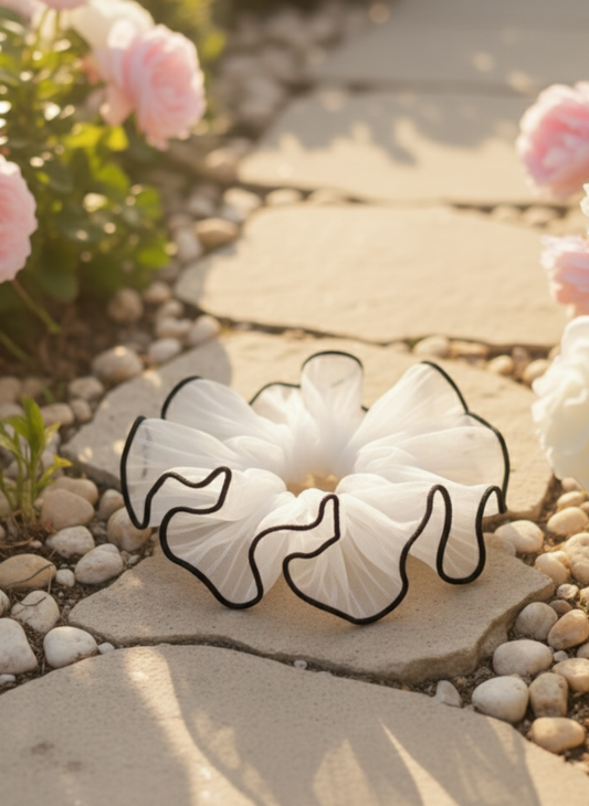 Dreamy Organza Volume Hair Tie (Coquette Style) pack of 2