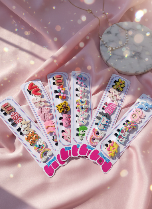 Cute Cartoon Snap Hair Clips Set - Random peace (pack of 1)