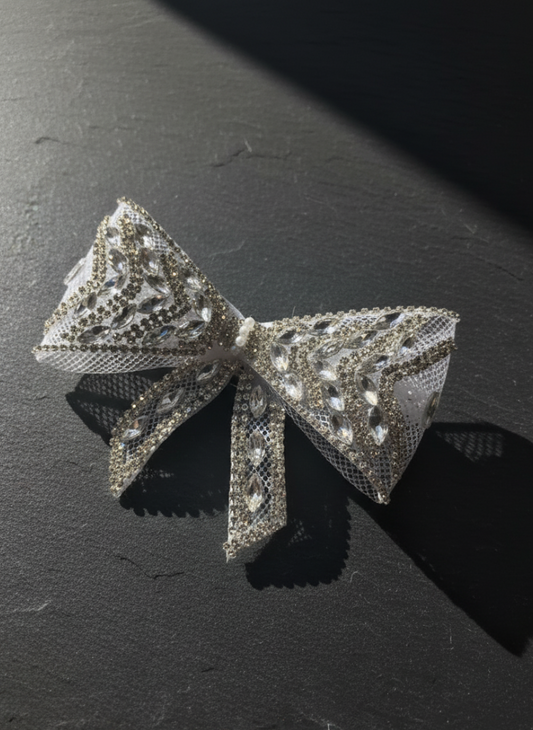 Rhinestone Embellished Organza Bow
