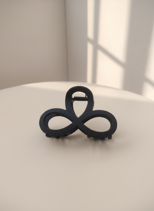Elegant Abstract Loop Claw Clip | Everyday Black/Brown Hair Clip