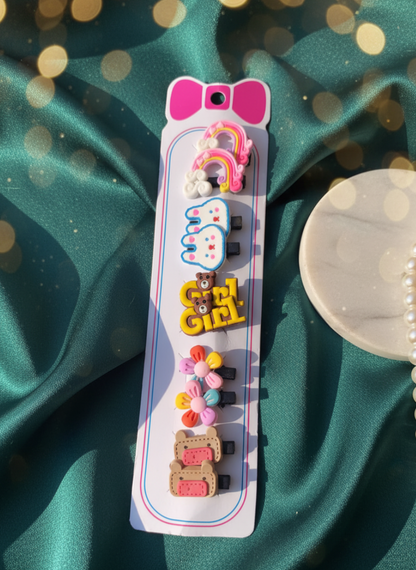 Cute Cartoon Snap Hair Clips Set - Random peace (pack of 1)
