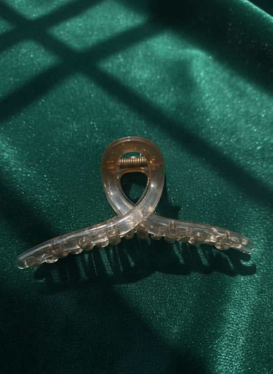 Minimalist Half-Up Hair Clip | Trendy Clear Figure-Eight Claw