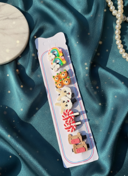 Cute Cartoon Snap Hair Clips Set - Random peace (pack of 1)